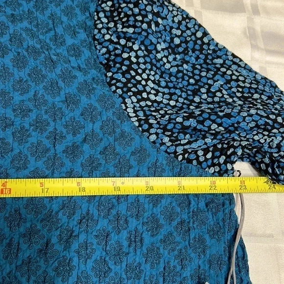 Habitat top,women NEW! M& L,Grotto,44815,Turquoise boxy,oversize,multimedia - Picture 7 of 16